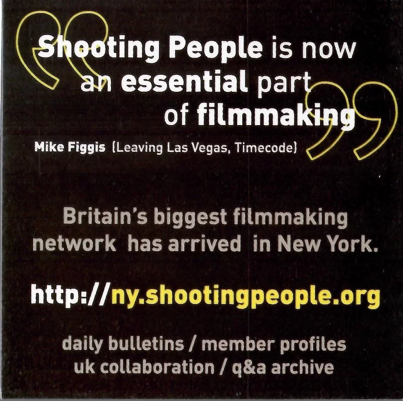 Shooting People NYC Flyer reverse