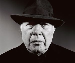 Black and white photograph of Imre Kertesz