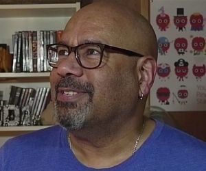 Mike Little, looking upwards, thoughtfully.